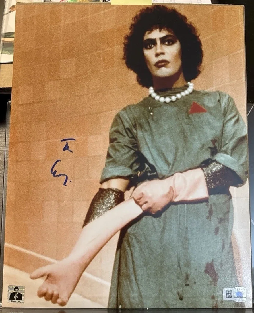 Tim Curry — Tim Curry Signed Rocky Horror Picture Show 11x14 Frank-N-Furter OCCM COA