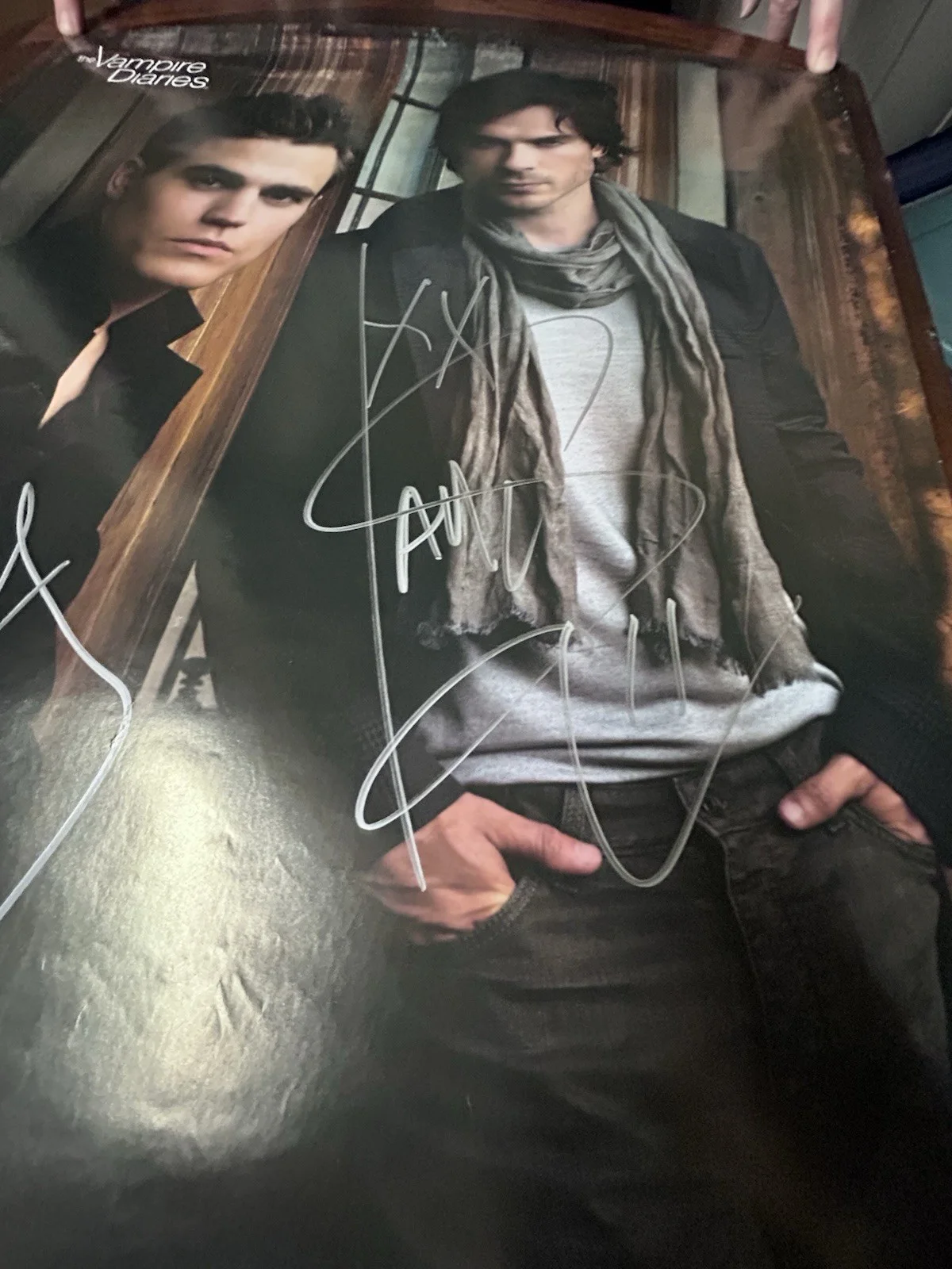 Vampire Diaries Poster Signed By Ian Somerhalder And Paul Wesley, image 3