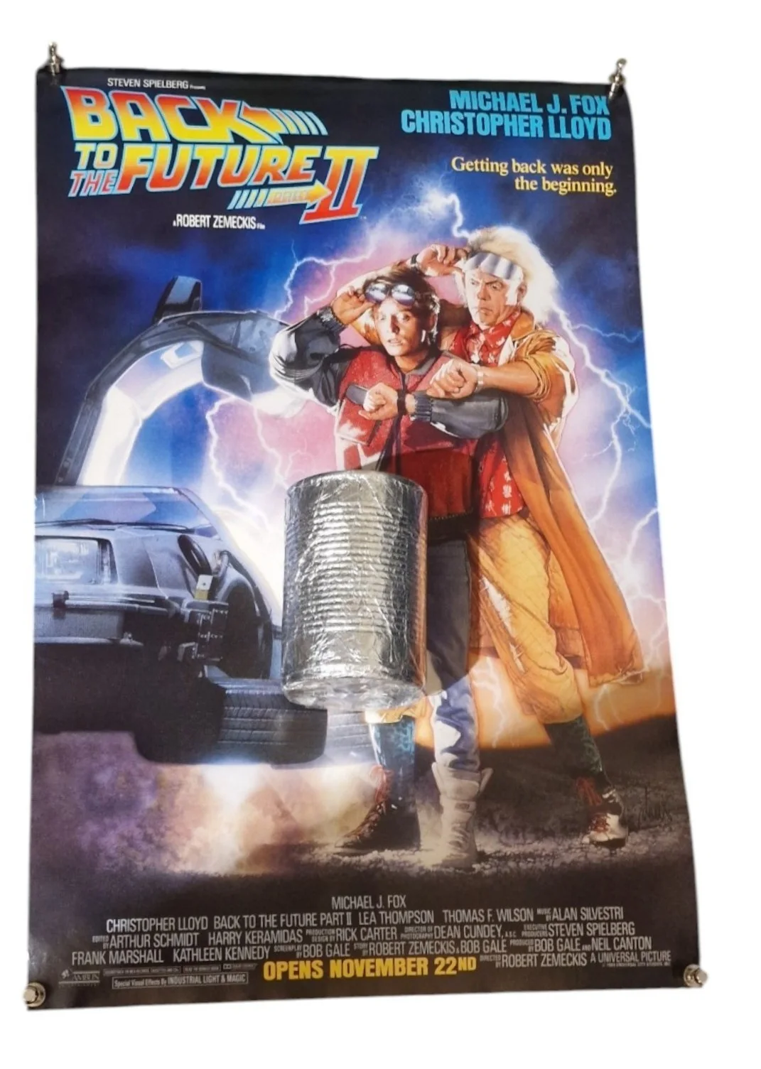 Back to the future II video shop promo poster 1989 Universal City Studios inc., изображение 2