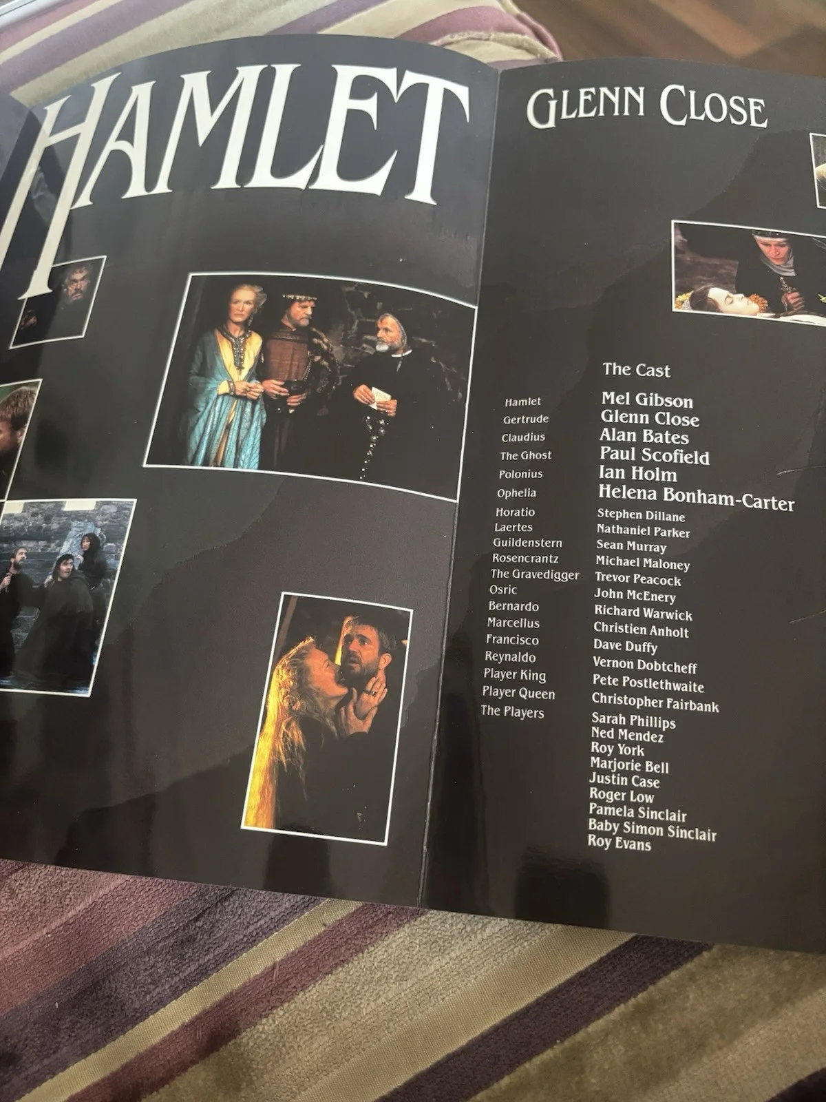 Glossy Foldover Small Programme Hamlet Movie Mel Gibson Glenn Close Zeffirelli, image 2