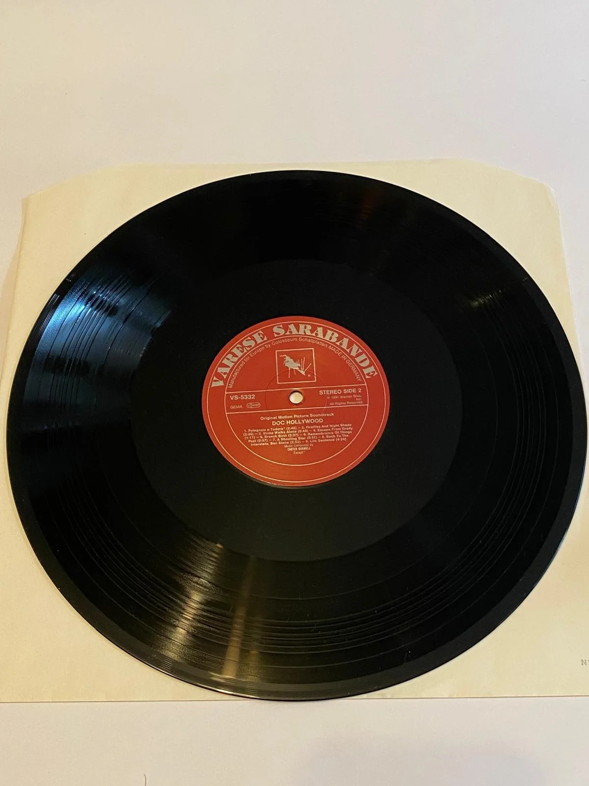 Michael J Fox Autographed Doc Hollywood 12” Vinyl Soundtrack LP Signed Rare, image 4