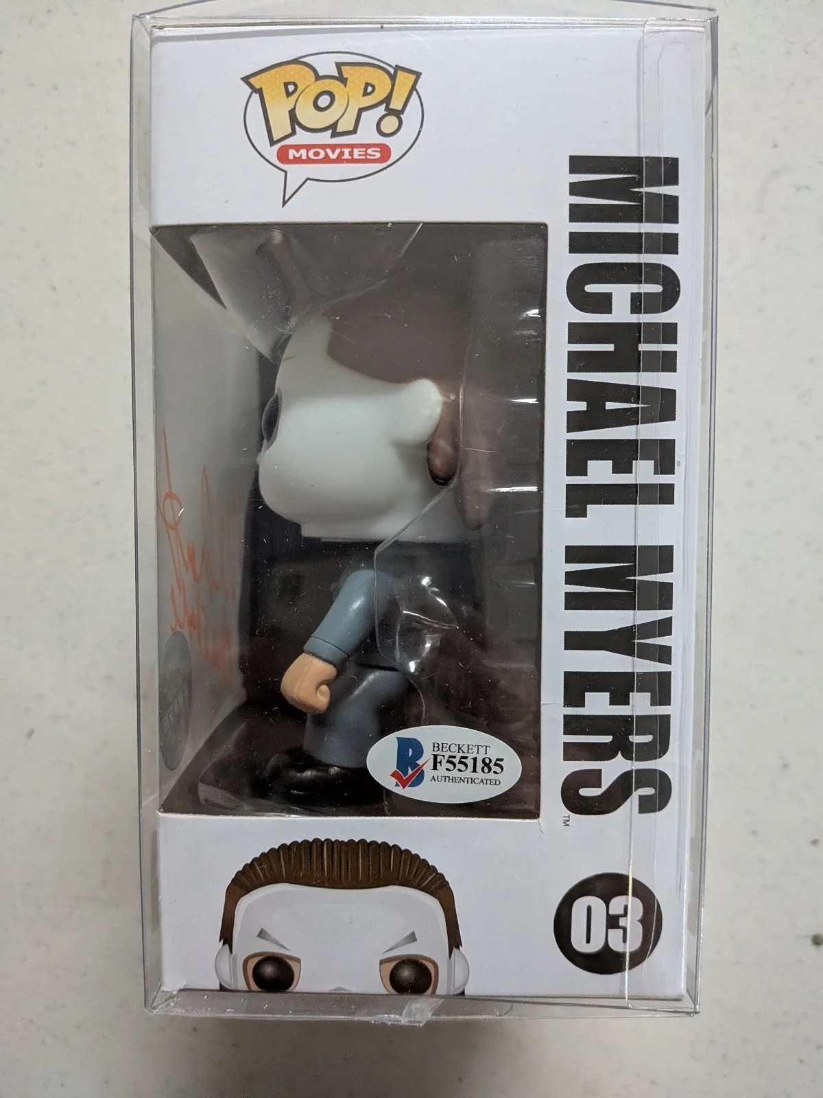 Nick CASTLE Signed FUNKO POP CHASE Glow Michael Myers The Shape Halloween BAS, изображение 3