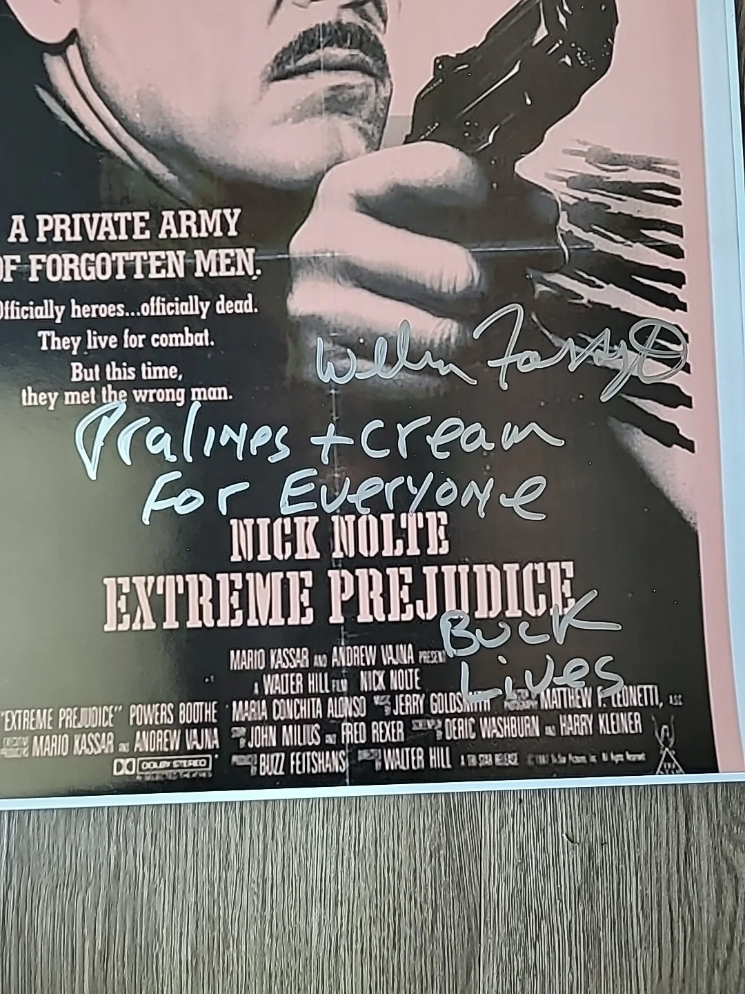 William Forsythe — William Forsythe Extreme prejudice 11x14 autograph with movie quote, изображение 4