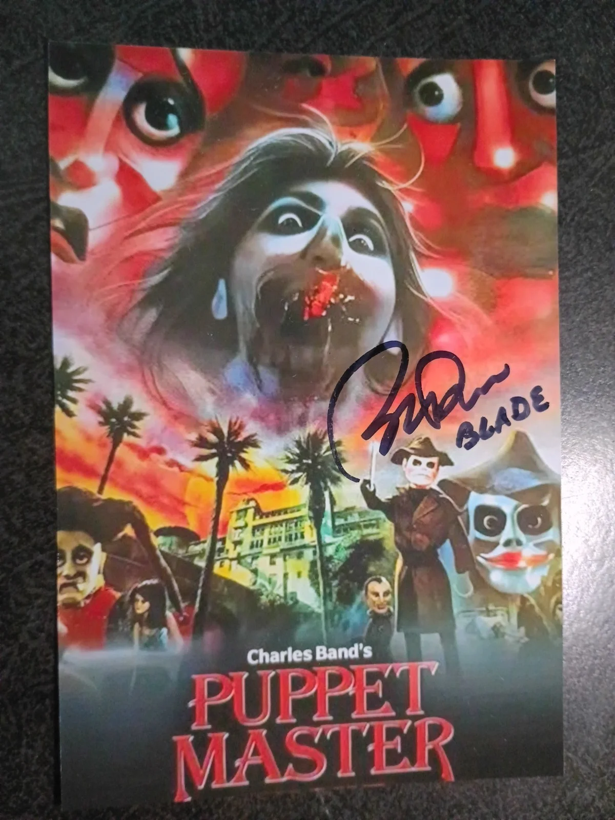 BERT ROSARIO As BLADE — BERT ROSARIO As BLADE Hand Signed Autograph 4X6 Photo - THE PUPPET MASTER