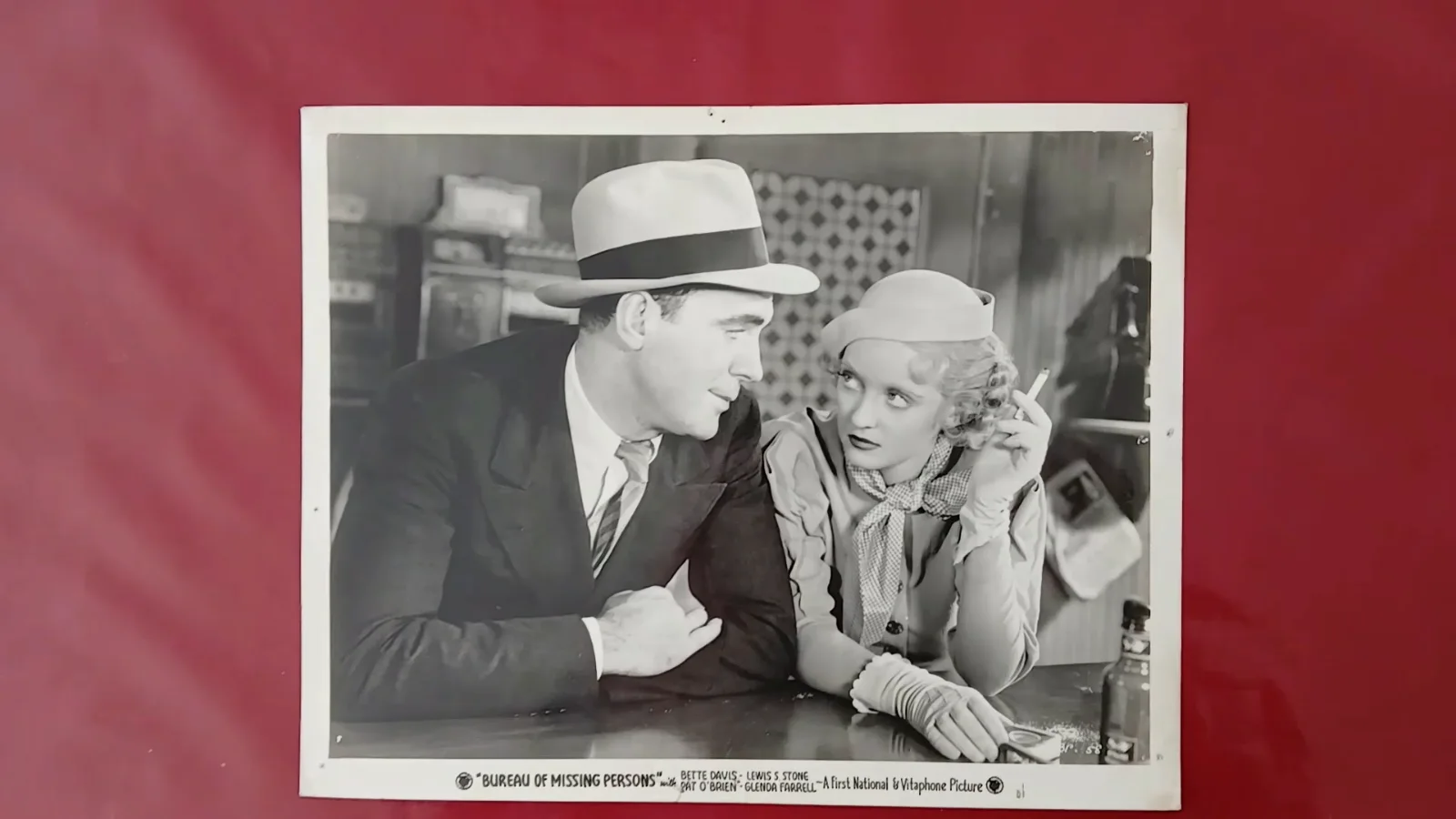 BETTE DAVIS + PAT O'BRIEN - ORIGINAL VINTAGE STILL - 8" x 10" - 1933, изображение 2