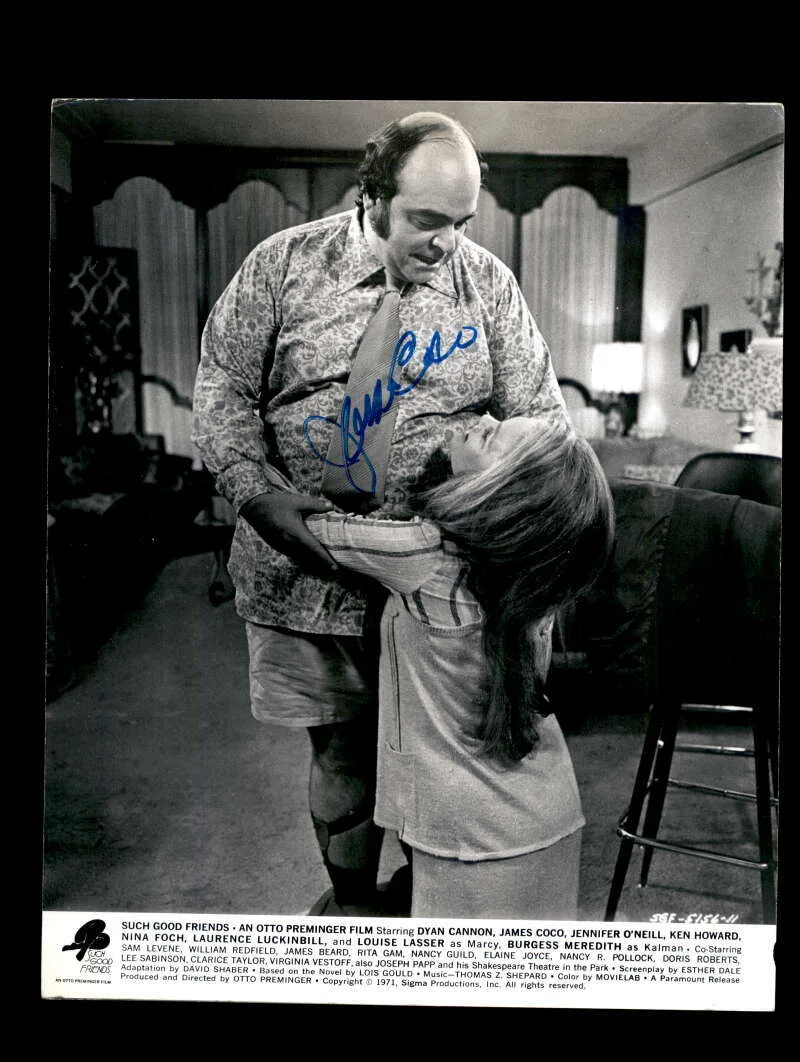 James Coco — James Coco JSA Coa Signed 8x10 Such Good Friends Photo Autograph
