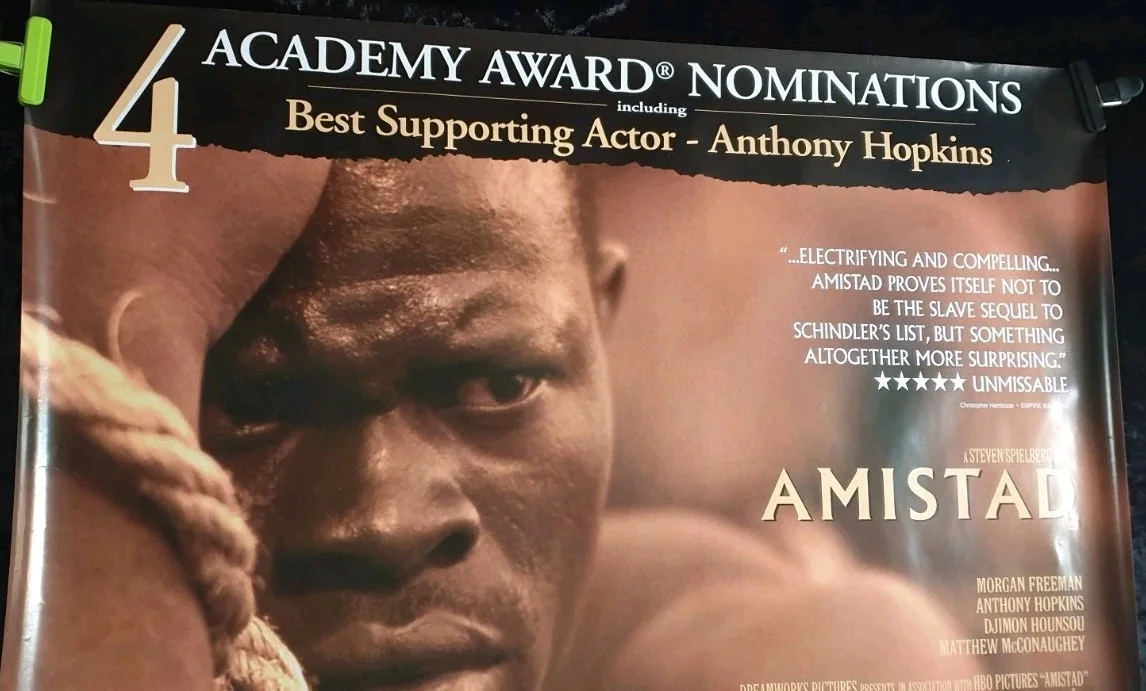 Amistad 1997 Original UK Quad 40" by 30" Movie Poster Anthony Hopkins Freeman, изображение 2