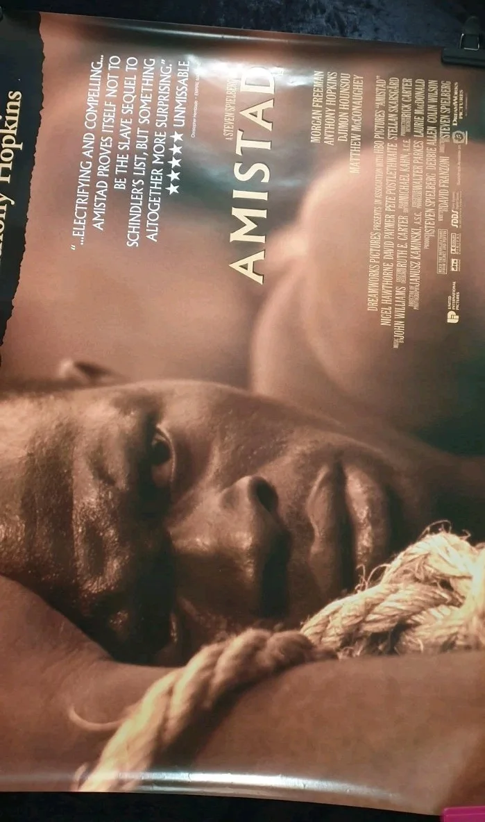 Amistad 1997 Original UK Quad 40" by 30" Movie Poster Anthony Hopkins Freeman, изображение 3