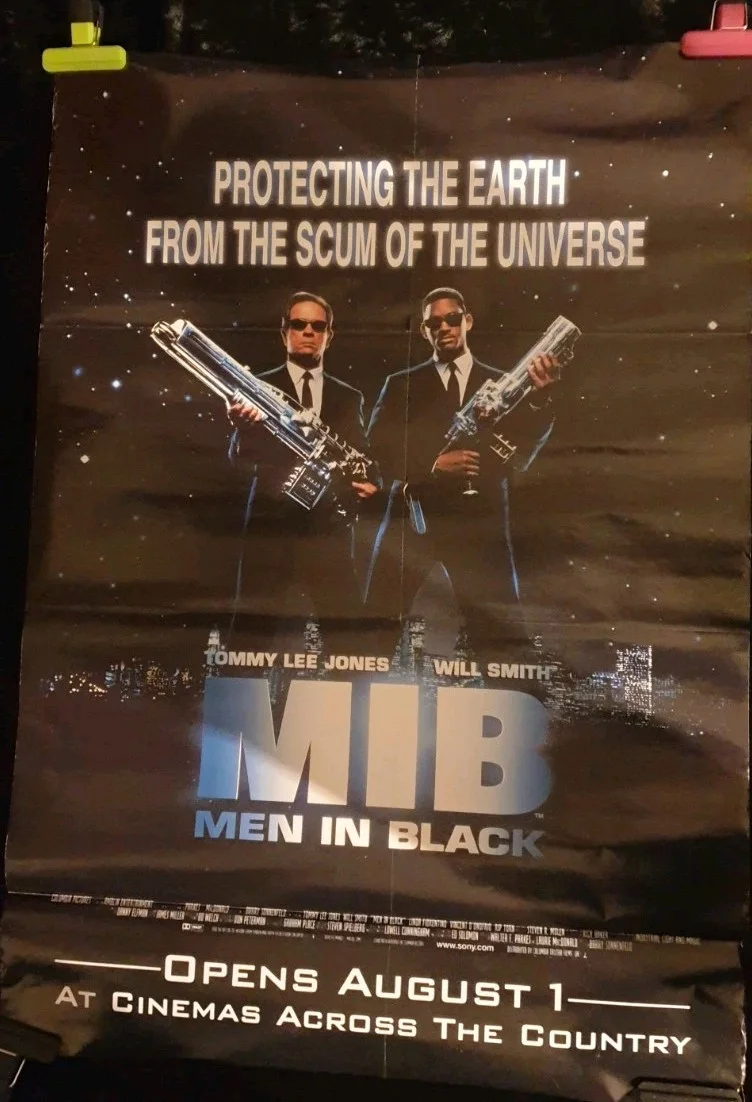 Men in Black 1997 UK Quad Poster Rolled Original Will Smith Tommy Lee Jones, image 2