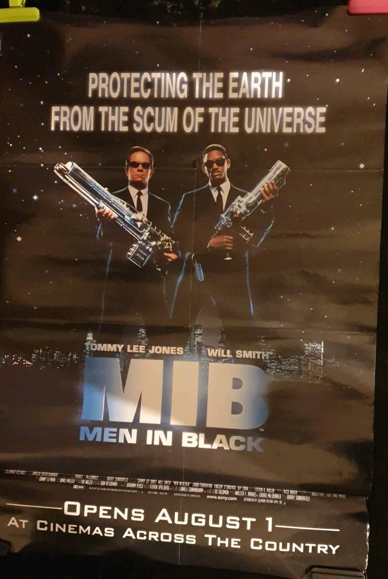 Men in Black 1997 UK Quad Poster Rolled Original Will Smith Tommy Lee Jones, image 3
