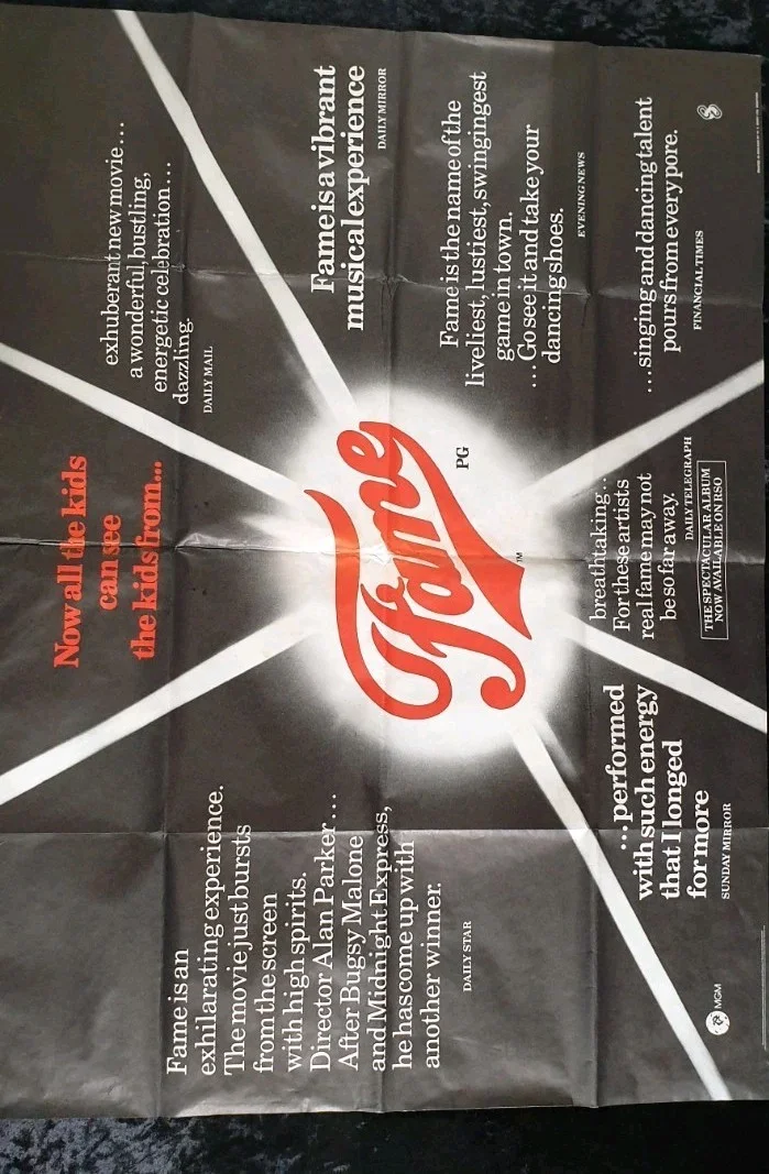 Fame 1980 Original UK Quad 40" x 30" Movie Poster Irene Cara, Alan Parker, изображение 4