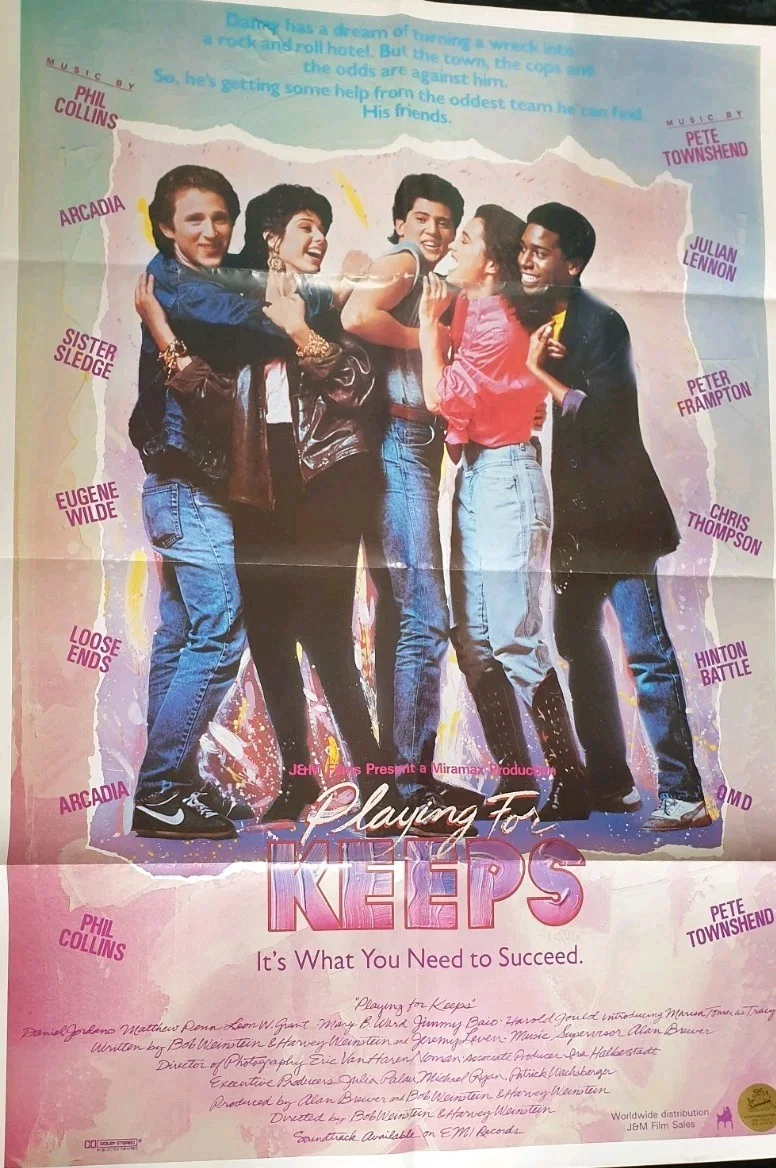 Playing for Keeps 1986 Original UK Quad Movie Poster Daniel Jordache, image 3