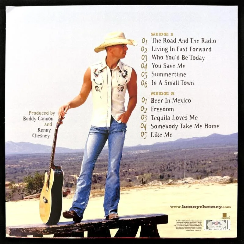 Kenny Chesney — Kenny Chesney Signed Autograph The Road and the Radio Album Vinyl Record PSA COA, изображение 2