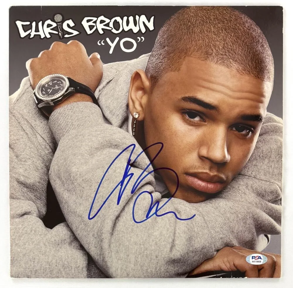 Chris Brown — Chris Brown Breezy Signed Autograph Yo Album Vinyl Record LP - Hip-Hop PSA COA