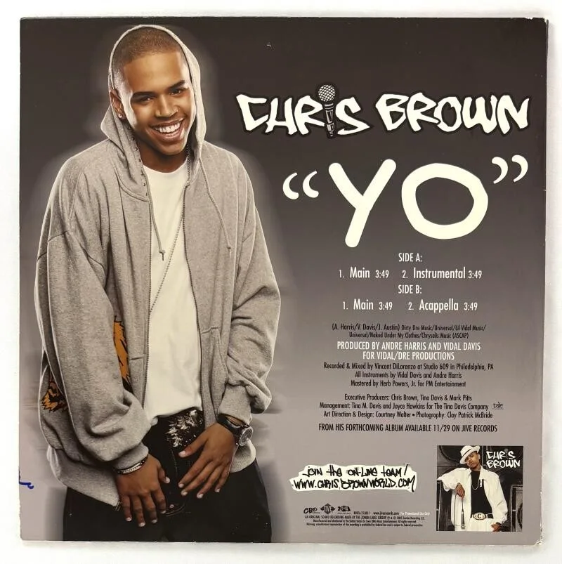 Chris Brown — Chris Brown Breezy Signed Autograph Yo Album Vinyl Record LP - Hip-Hop PSA COA, изображение 2