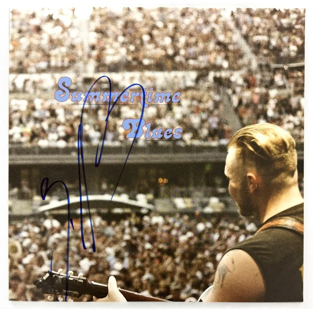Zach Bryan — Zach Bryan Signed Autograph Summertime Blues Album Vinyl Record LP w/ PSA COA