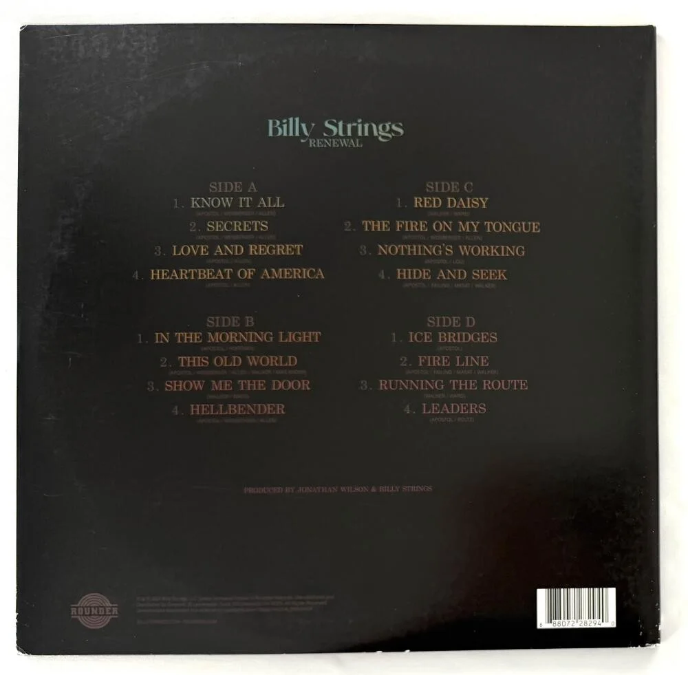 Billy Strings — Billy Strings Signed Autograph Renewal Album Vinyl Record LP w/ PSA COA, изображение 2
