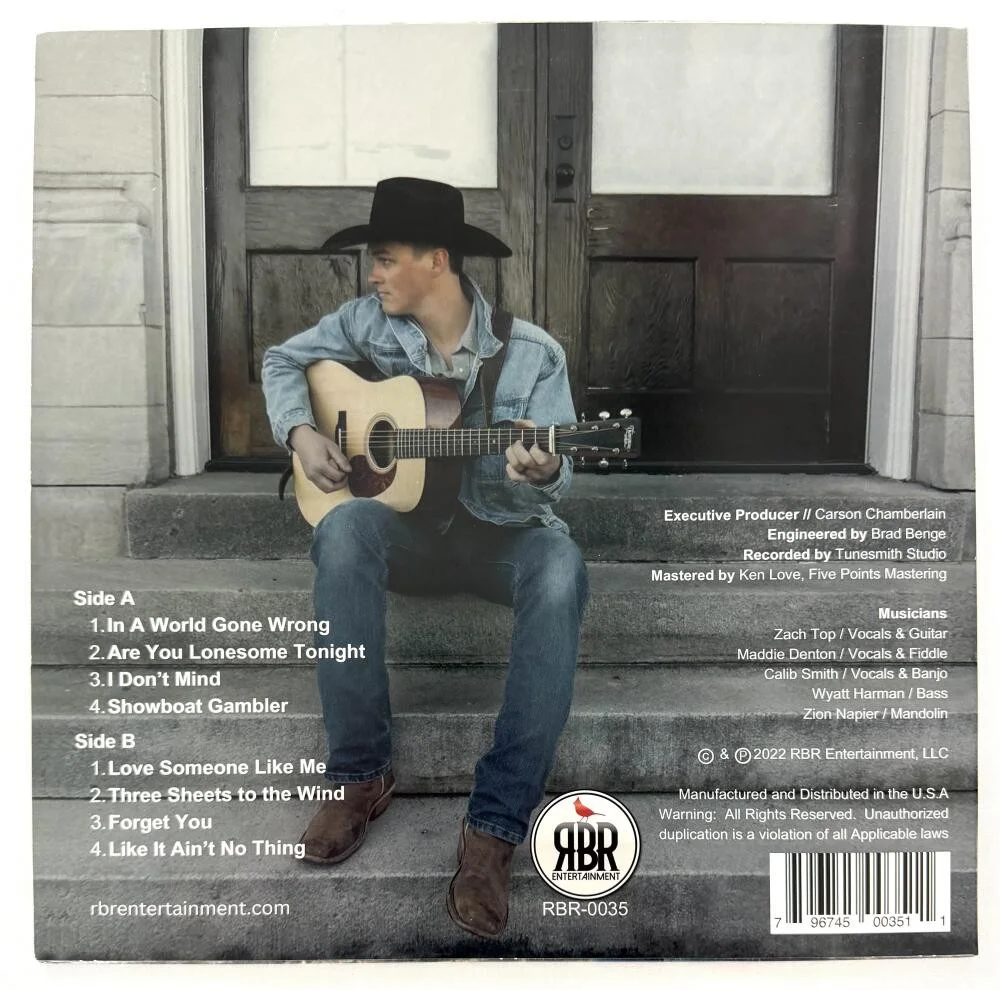 Zach Top — Zach Top Signed Autograph debut Album Vinyl Record - Country Music Star PSA COA, изображение 2