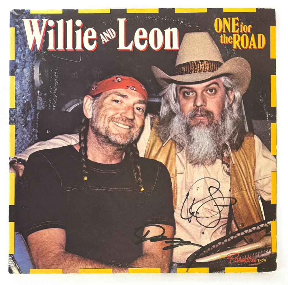 Willie Nelson, Leon Russell — Willie Nelson & Leon Russell Signed Autograph Album Vinyl Record LP w/ PSA COA