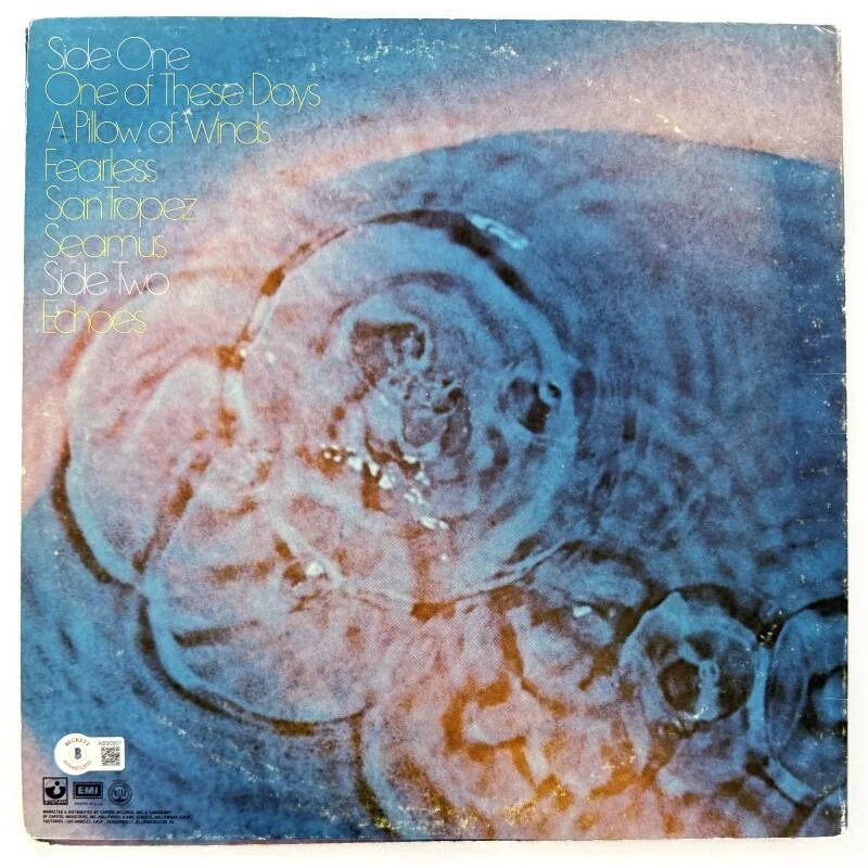 Nick Mason, Roger Waters — Roger Waters & Nick Mason Signed Autograph Meddle Album Vinyl Record Beckett COA, image 2