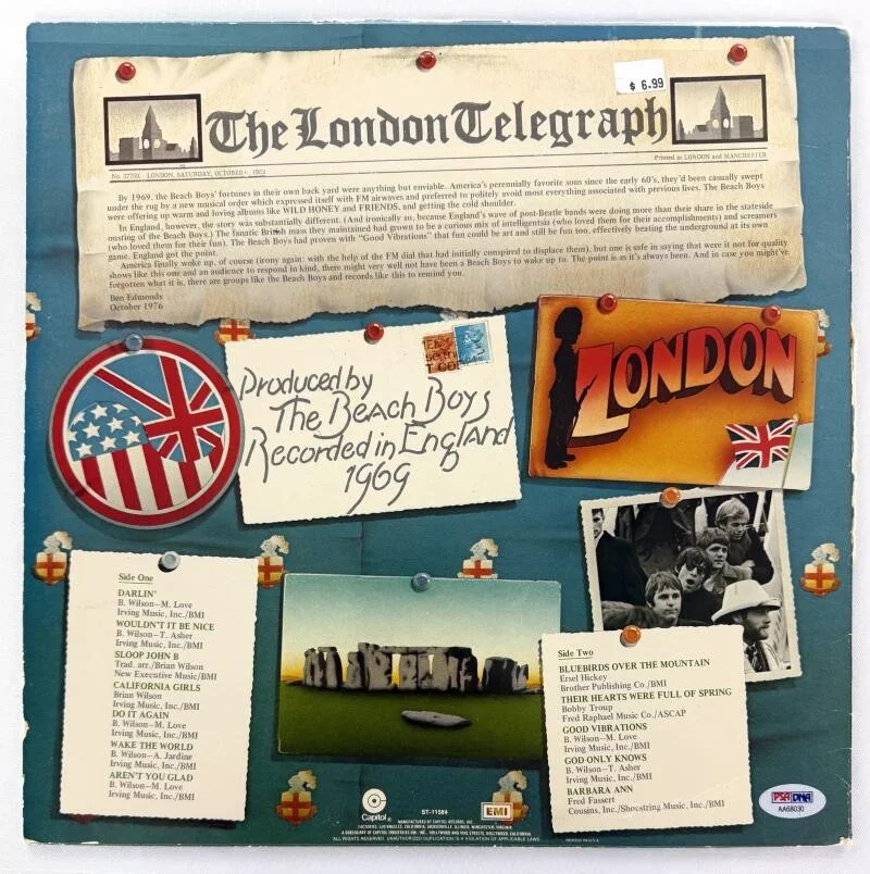Brian Wilson — Brian Wilson Signed Autograph Album Vinyl Record LP - Beach Boys 69 w/ PSA COA, image 2