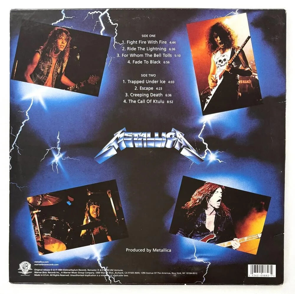 Kirk Hammett, Lars Ulrich — Lars Ulrich & Kirk Hammett Signed Autograph Metallica Album Vinyl Record PSA COA, изображение 2