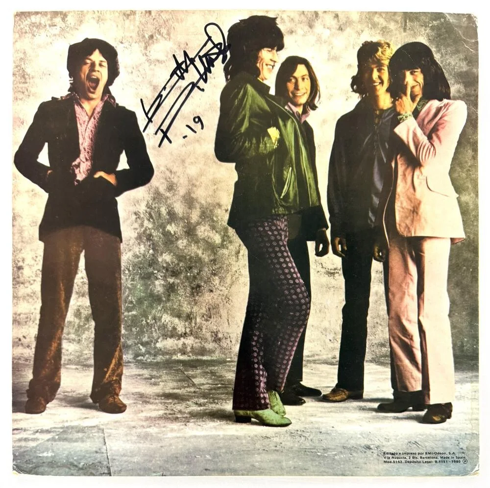 Keith Richards — Keith Richards Signed Autograph Rolling Stones Album Vinyl Record LP Beckett COA