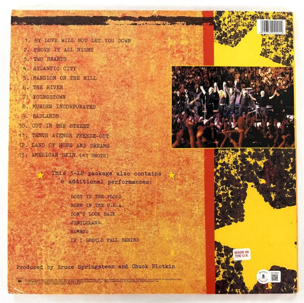 Bruce Springsteen — Bruce Springsteen Signed Autograph Live New York City Album Record Beckett COA, изображение 2