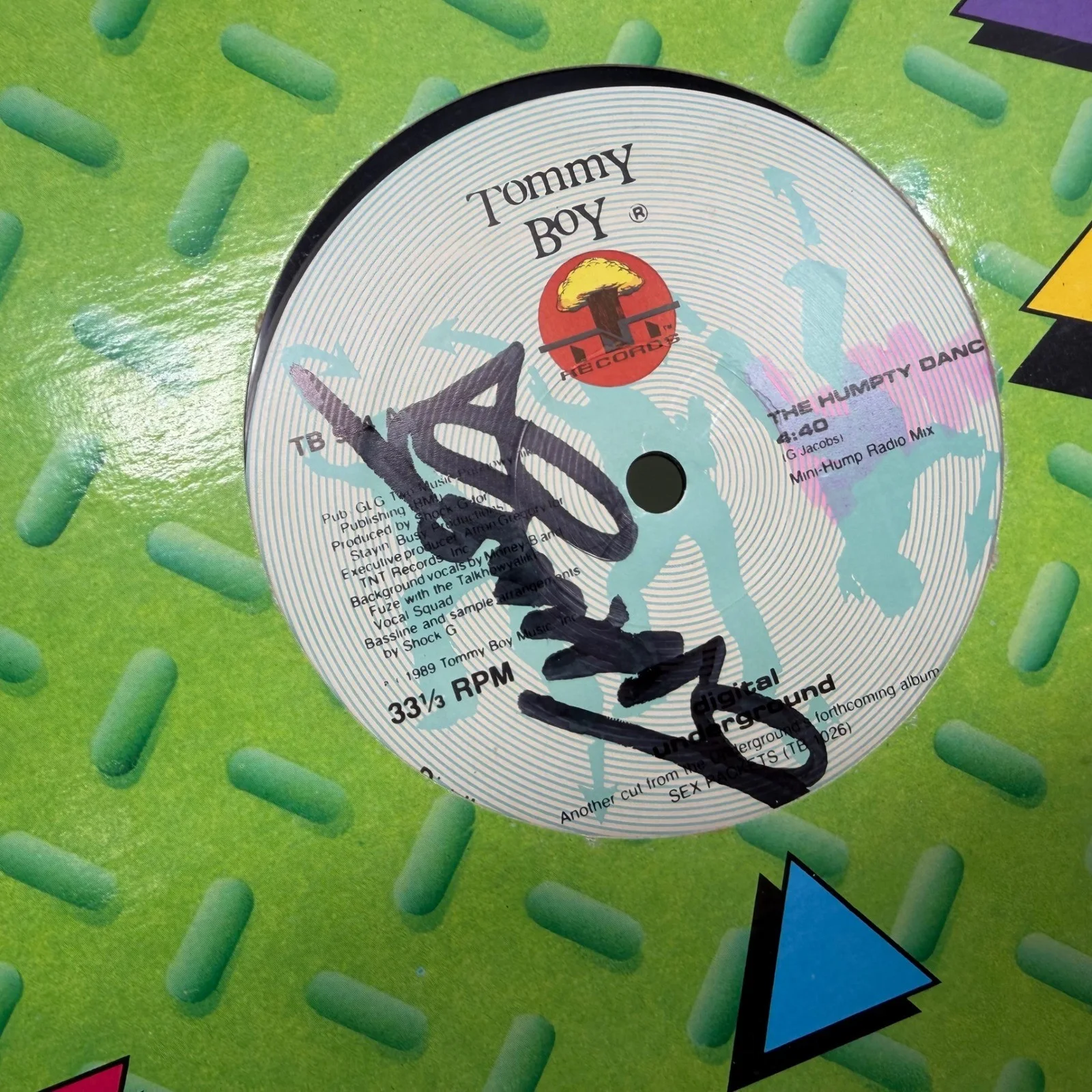Tommy Boy Records The Humpy Dance 1989 Vinyl Record LP 33 RPM Signed Autographed, изображение 2