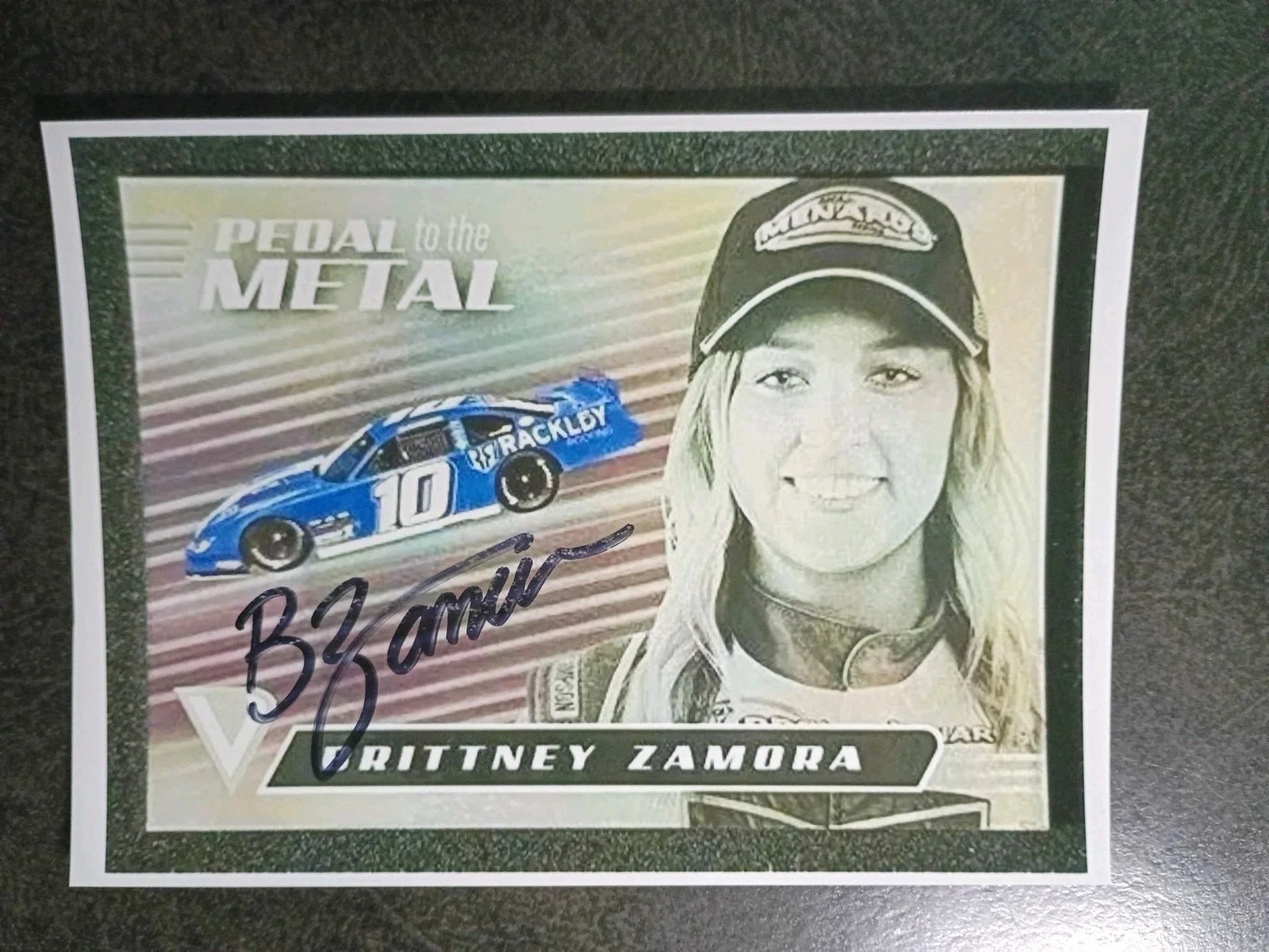 BRITTNEY ZAMORA — BRITTNEY ZAMORA 2 Hand Signed Autograph 4X6 Photo S - BEAUTIFUL RACE CAR DRIVER, изображение 4