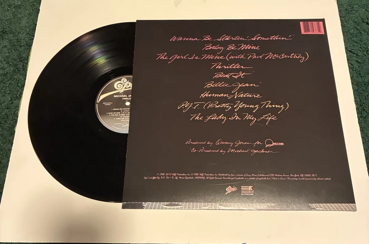 Jafaar Jackson Signed Autographed Michael Jackson Thriller Vinyl PROOF GTP, image 3