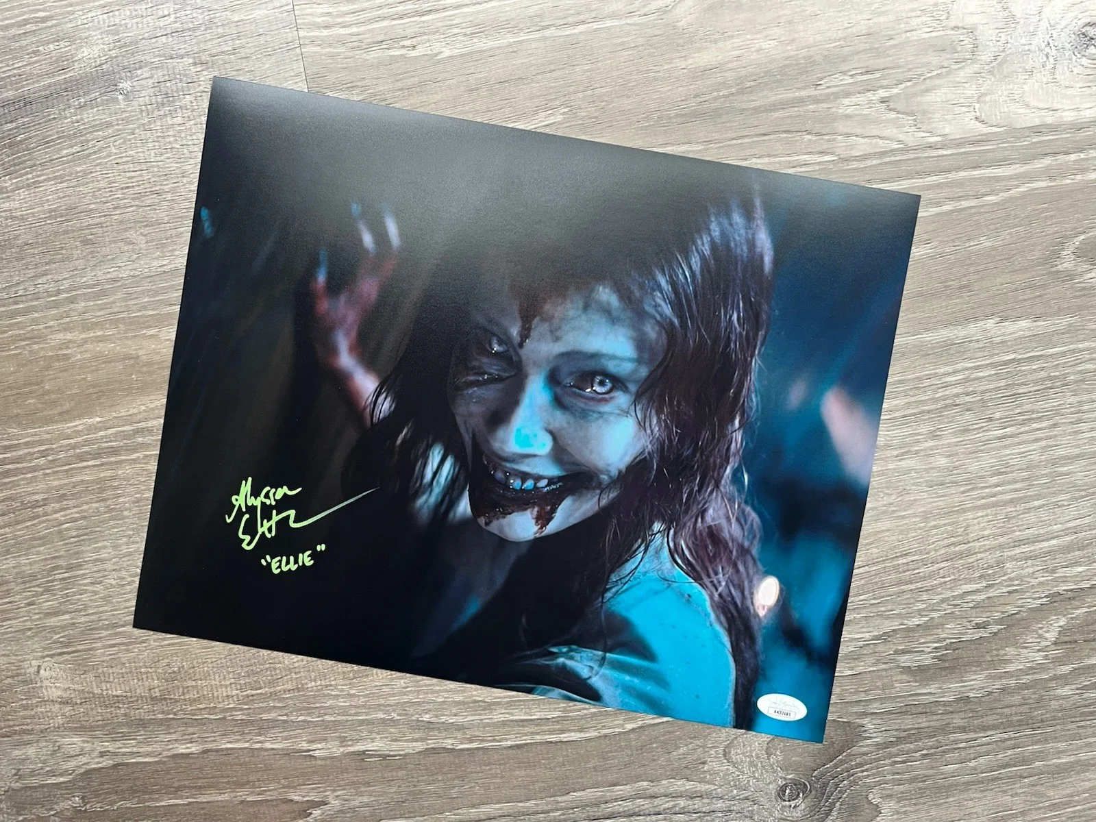 Alyssa Sutherland — Alyssa Sutherland Signed Evil Dead Rise 11x14 Photo JSA COA Ellie Horror Auto, изображение 5