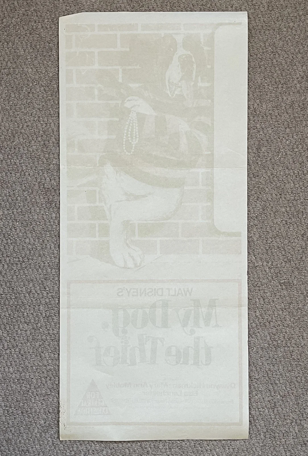 Vintage MY DOG THE THIEF 1970's Australian Daybill Cinema Movie Poster 34x76cm, изображение 4