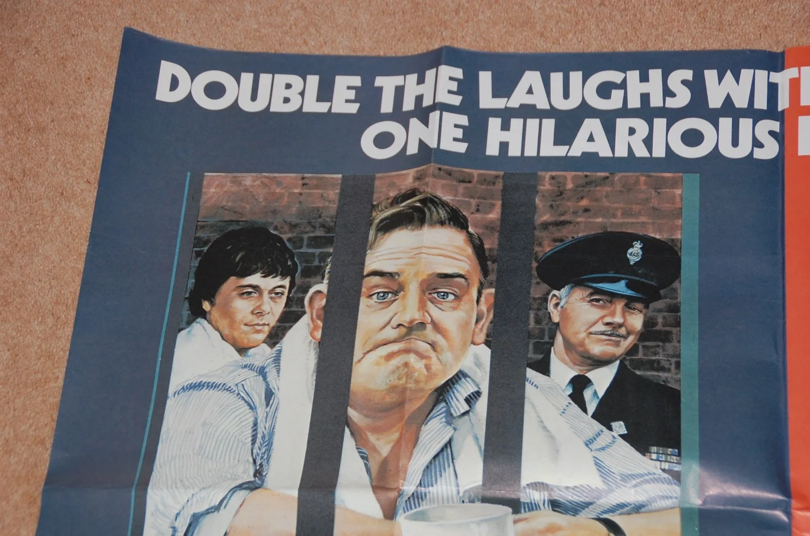 PORRIDGE / RISING DAMP (1979/80) - RARE ORIG. UK QUAD POSTER, image 2