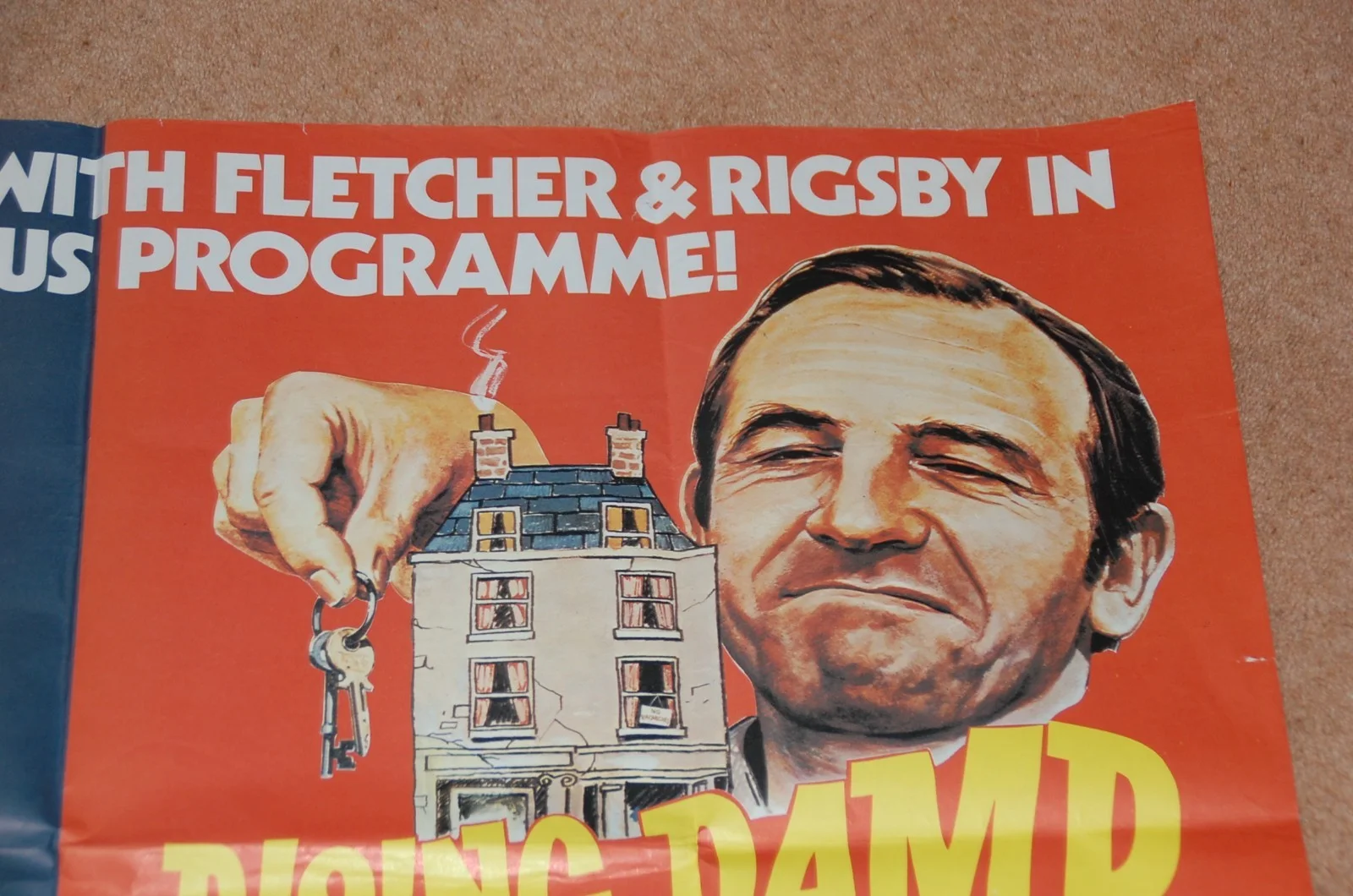 PORRIDGE / RISING DAMP (1979/80) - RARE ORIG. UK QUAD POSTER, image 3
