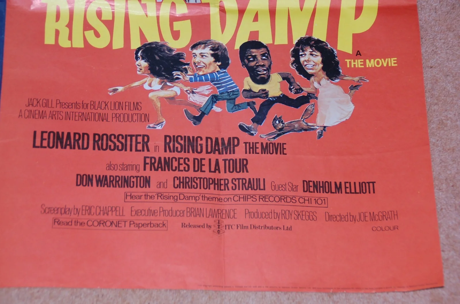 PORRIDGE / RISING DAMP (1979/80) - RARE ORIG. UK QUAD POSTER, image 5
