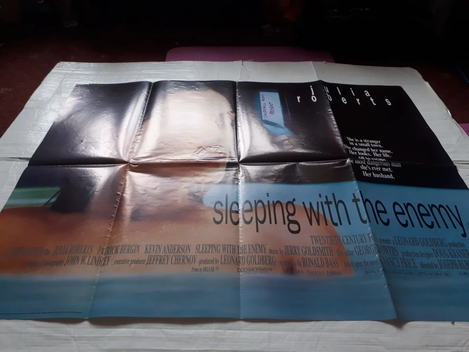 sleeping with the enemy 1991 ORIGINAL Poster UK Quad 30x40" 1990s julia roberts, image 3