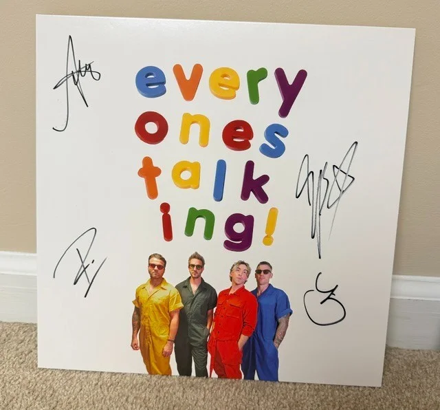 ALL TIME LOW SIGNED EVERYONES TALKING! LP VINYL RECORD AUTOGRAPHED BECKETT LOA, image 2