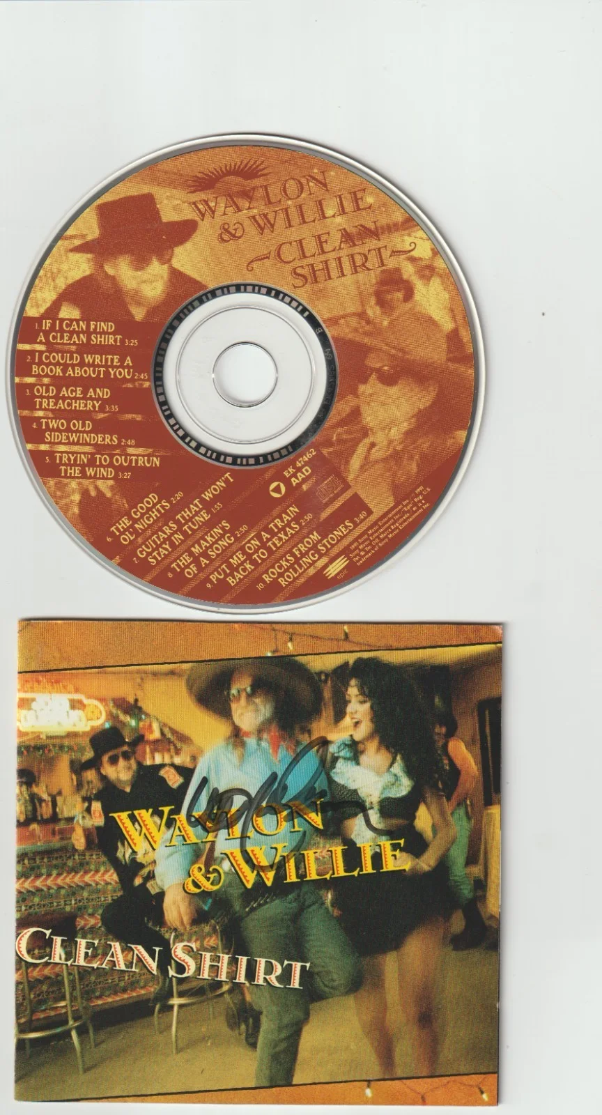 WILLIE WELSON — WILLIE NELSON Hand Signed In Person GREATEST HITS (& SOME THAT WILL BE) CD-PHOTO, изображение 3