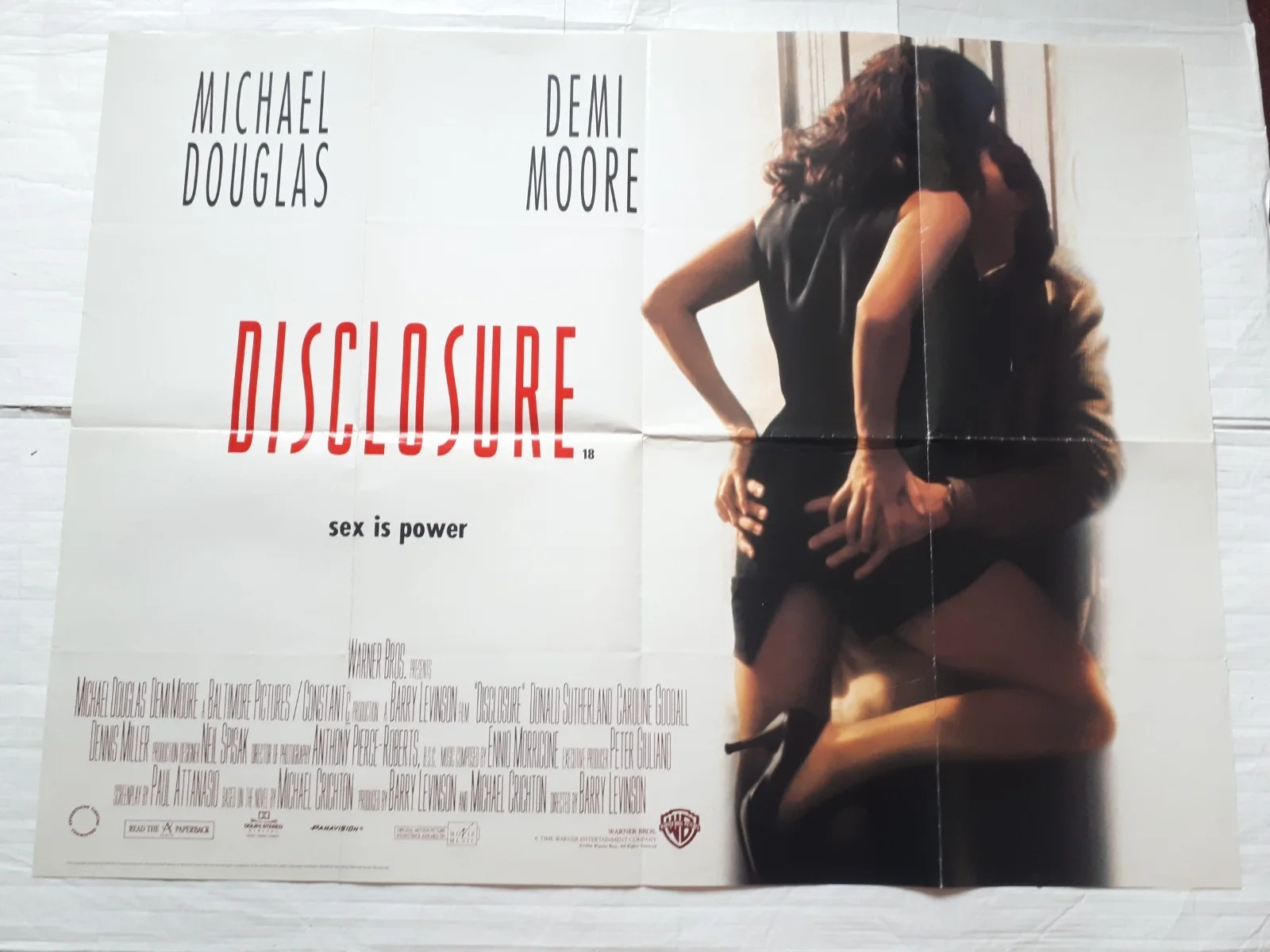 disclosure 1994 ORIGINAL Poster UK Quad 30x40" 1990s demi moore michael douglas, изображение 4