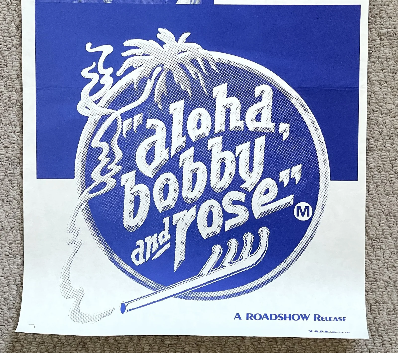 Vintage ALOHA BOBBY AND ROSE 1970s Australian Daybill Film Movie Poster 34x76cm, изображение 4