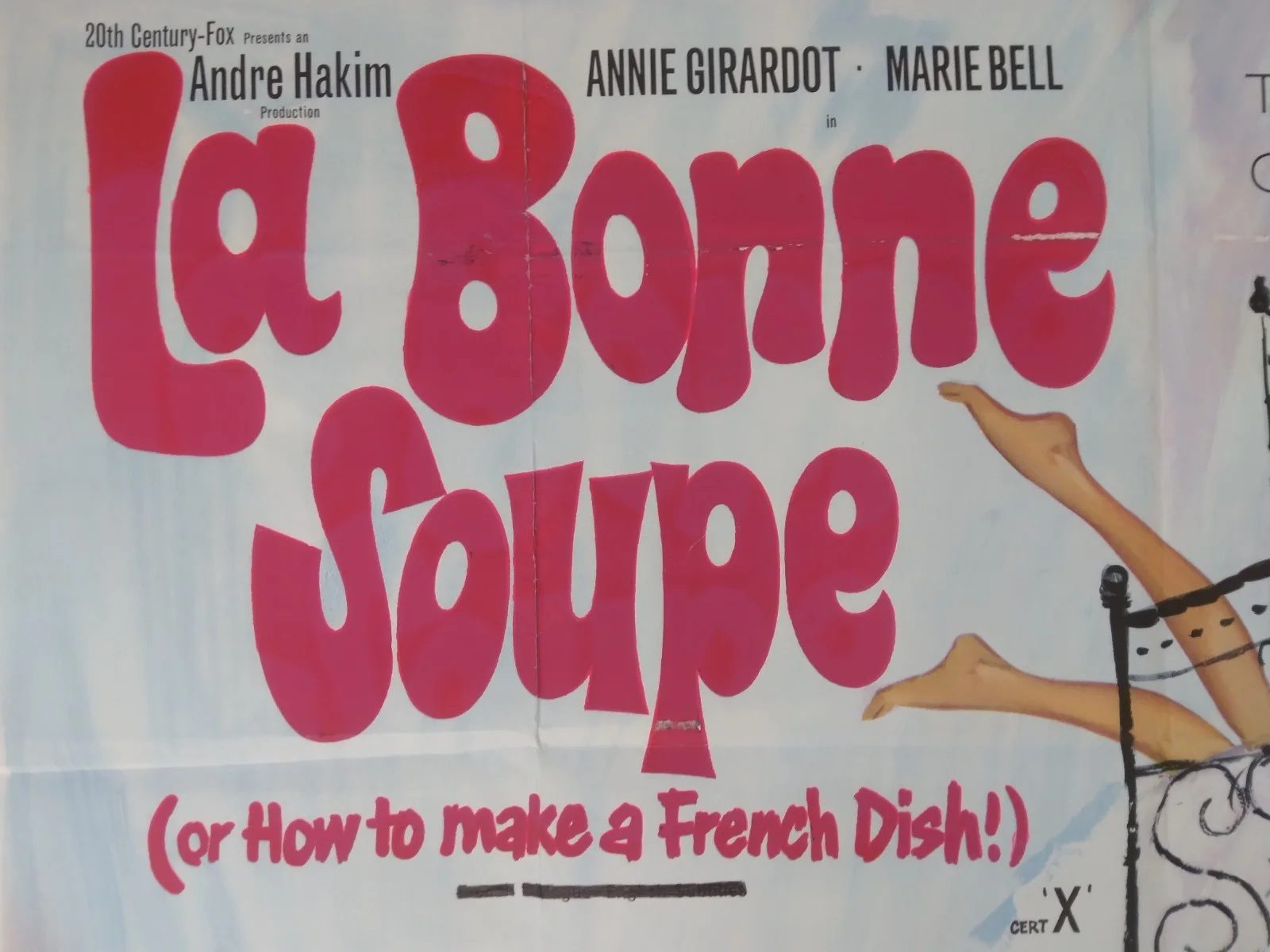 La Bonne Soupe original movie 1964 poster UK quad, изображение 4