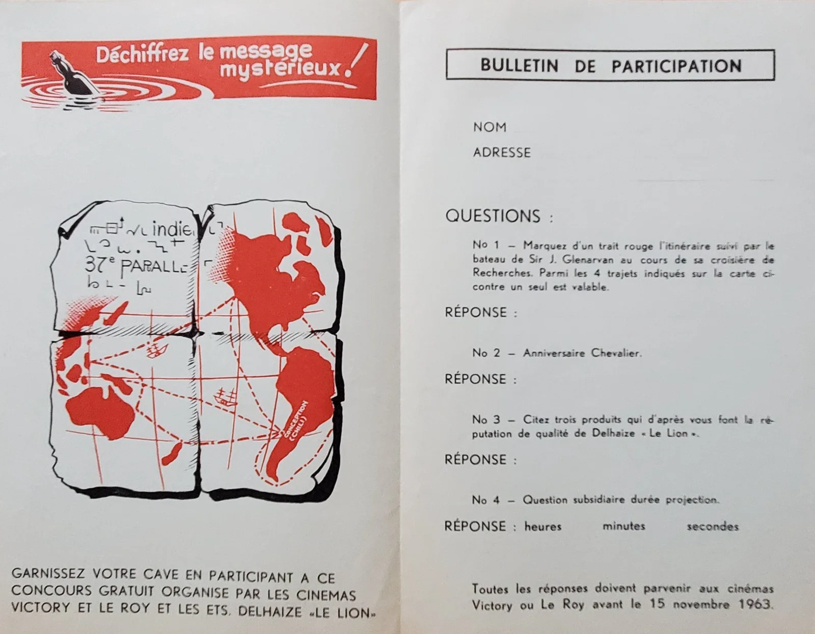 HAYLEY MILLS - VINTAGE ORIGINAL 1963 BELGIAN BOOKLET - CASTAWAYS - WALT DISNEY, изображение 2
