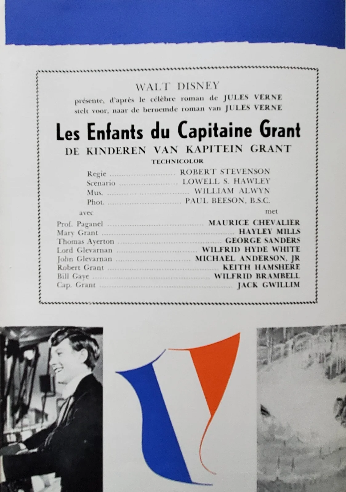 HAYLEY MILLS - VINTAGE ORIGINAL 1962 BELGIAN PRESS BOOKLET - CASTAWAYS - DISNEY, image 3