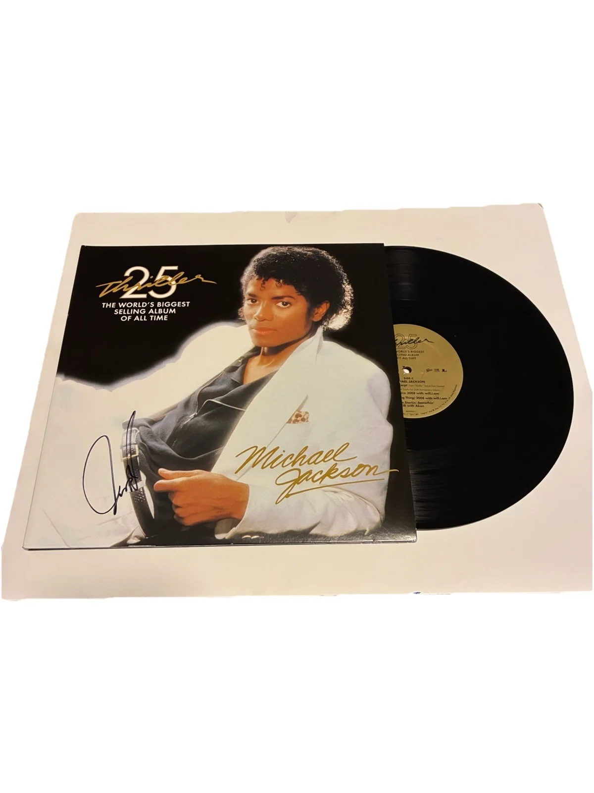 Jafaar Jackson Signed Autographed Michael Jackson Thriller 25th Anniv. PROOF, image 2