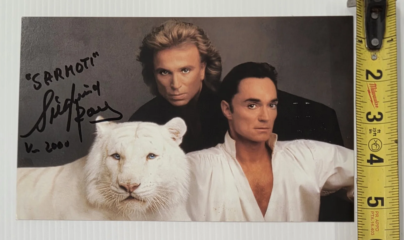 SIEGFRIED & ROY AUTOGRAPHED SIGNED 5X8 PHOTO LAS VEGAS MAGICIANS ENTERTAINERS, изображение 2