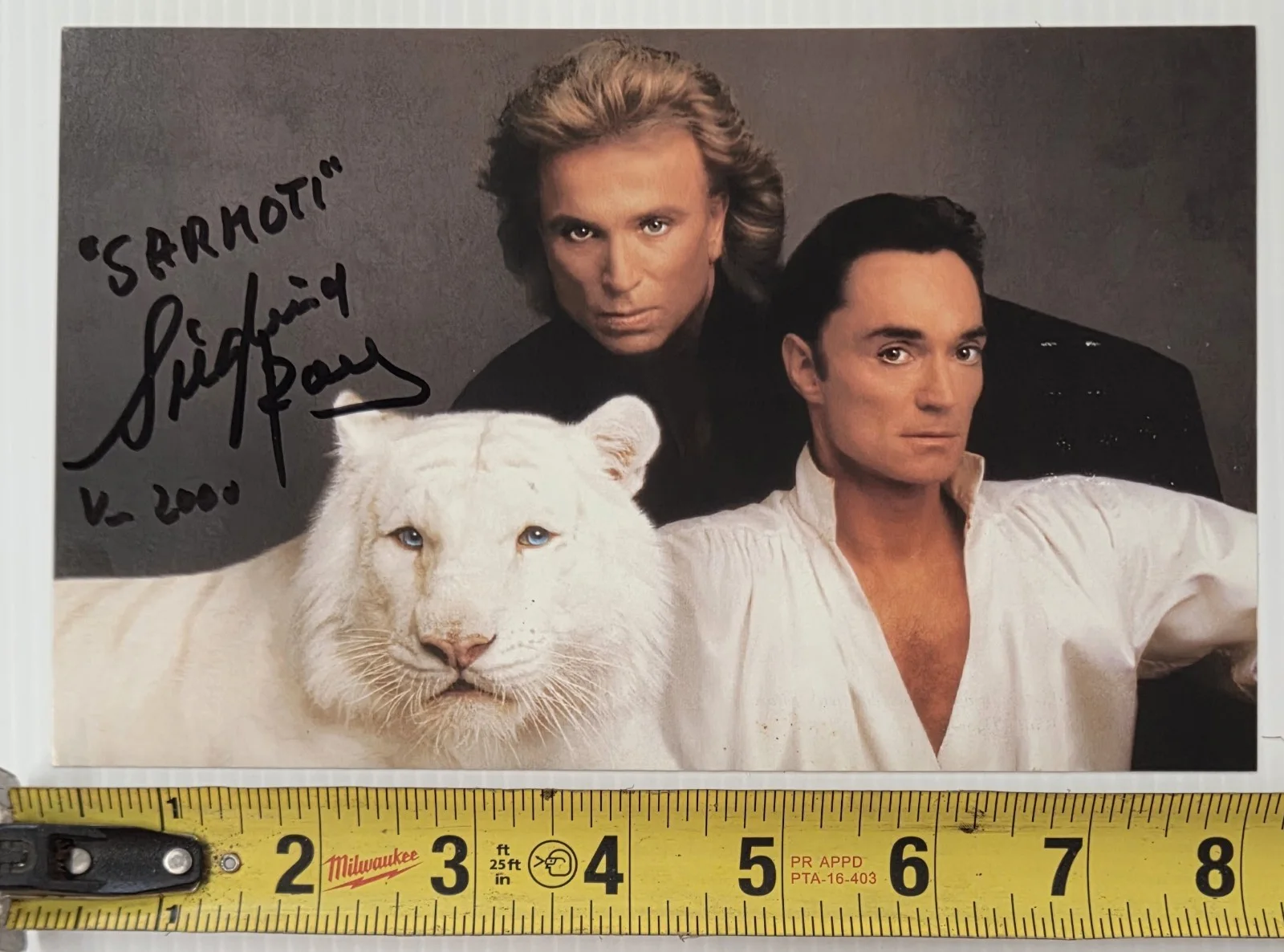 SIEGFRIED & ROY AUTOGRAPHED SIGNED 5X8 PHOTO LAS VEGAS MAGICIANS ENTERTAINERS, изображение 3