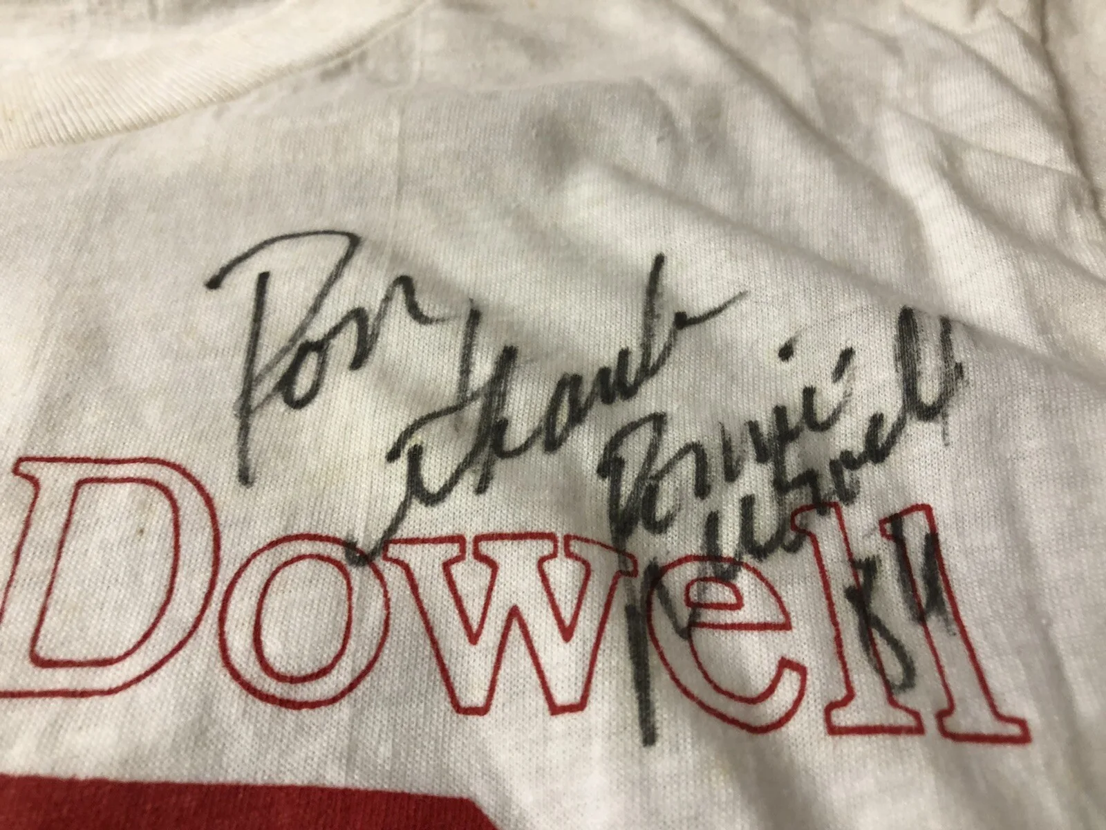 Vintage Country Artist Ronnie McDowell Autographed Signed T-Shirt 86 Shirt SZ L, изображение 3