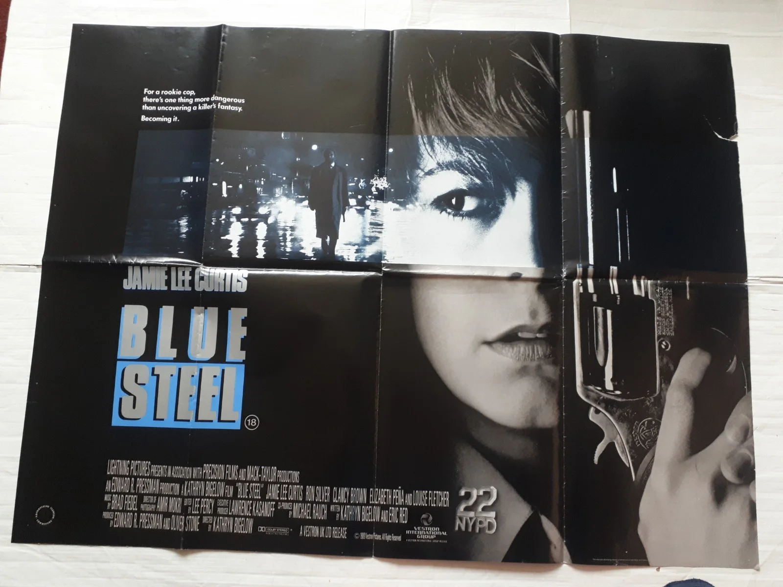 blue steel 1990 ORIGINAL Poster UK Quad 30x40" 1990s jamie lee curtis, изображение 4
