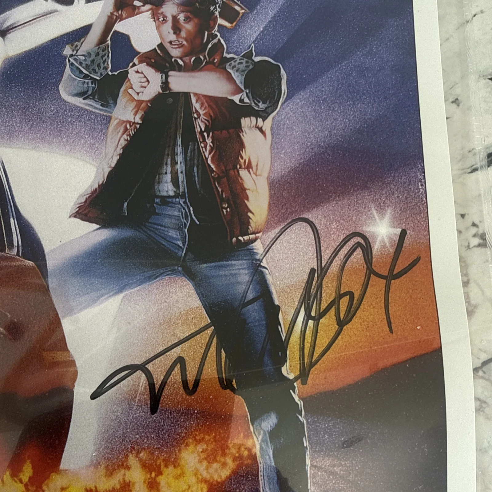 Back to the Future Poster Signed by Michael J Fox CGC signature series RARE, image 2